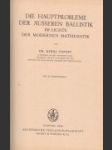 [Hlavné problémy vonkajšej balistiky] Die Hauptprobleme der äusseren Ballistik im lichte der modernen Mathematik - náhled