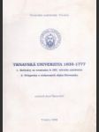 Trnavská univerzita 1635 - 1777 - náhled