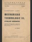 Mechanická technologie III. - náhled