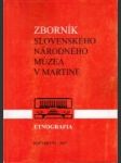 Zborník Slovenského Národného Múzea - náhled