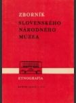 Zborník Slovenského Národného Múzea - náhled