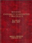 Ročenky Univerzity Komenského v Bratislave za roky 1933- 1937 - náhled