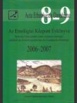 Az Etnológiai Központ Évkönyve 2006-2007(Ročenka Výskumného centra európskej etnológie) - náhled