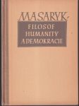 Masaryk filosof humanity a demokracie - náhled