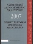 Národnostné a etnické menšiny na Slovensku 2007 - náhled