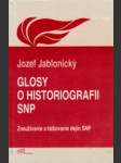 Glosy o historiografii SNP - náhled