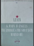 K. Marx - B. Engels: Tři zdroje a tři součásti marxismu - náhled