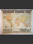 Nástěnná mapa Hamburg-Amerika Linie - náhled
