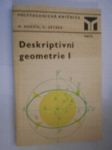 Deskriptivní geometrie - určeno studentům vyšších tříd gymnázií a odborných škol, posluchačům vysokých škol technického směru. Díl 1 - náhled