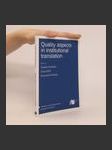 Quality Aspects in Institutional Translation - náhled