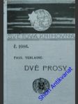 Dvě prosy - verlaine paul - náhled