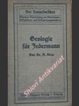 GEOLOGIE FÜR JEDERMANN - Eine Einführung in die Geologie, gegründet auf Beobachtungen im Freien - BERG Alfred - náhled