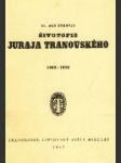 Životopis Juraja Tranovského - náhled