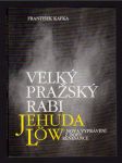 Velký pražský rabi Jehuda Löw - nová vyprávění z doby renesance - náhled