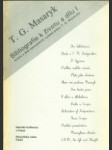 T. G. Masaryk - Bibliografie k životu a dílu I - náhled