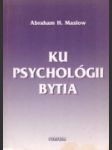 Ku psychológii bytia - náhled