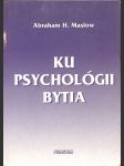 Ku psychológii bytia - náhled