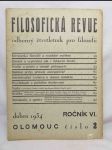 Filosofická revue: Odborný čtvrtletník pro filosofii; ročník VI.; č. 2 - náhled