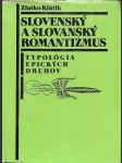 Slovenský a slovanský romantizmus - Typológia epických druhov - náhled