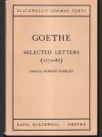 Goethe Selected letters (1770-86) - náhled