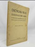 Encyklika Pia XI. Quadragesimo Anno: O vybudování společného řádu a jeho zdokonalení podle zásad evangelia - náhled