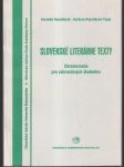 Slovenské literárne texty - náhled