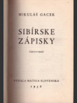 Sibírske zápisky - náhled