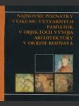 Najnovšie poznatky výskumu výtvarných pamiatok v objektoch vývoja architetektúry v okrese Rožňava - náhled