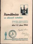 Pamätnica zo slávností inštalácie sborového predstavenstva ev. a. cirk. sboru v Leviciach dňa 1.-2. júna 1946 - náhled