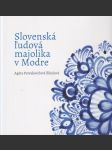 Slovenská ľudová majolika v modre - náhled