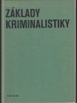 Základy kriminalistiky - náhled