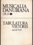 Tabulatura vietoris (Saeculi XVII.) - náhled