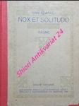 Nox et solitudo - básne - krasko ivan - náhled