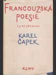 Francouzská poesie a jiné překlady - náhled