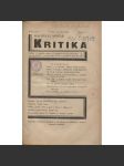 Kritika, ročník V./1928 (Realistický měsíčník) - náhled