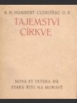 Tajemství církve - náhled