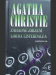 Záhadné zmizení lorda listerdalea - christie agatha - náhled