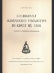 Bibliografia slovenského písomníctva do konca XIX. stor. - náhled