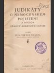 Judikáty o nemocenském pojištění a soubor zákonů zdravotnických - náhled