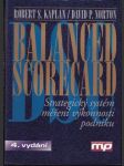 Balanced scorecard  - náhled