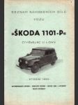 Seznam náhradních dílů vozů Škoda 1101-P čtyřválec 1,1I-OHV - náhled