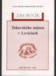 Zborník Tekovského múzea v Leviciach - náhled