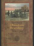 Obsadenie bratislavy 1918 - 1920 - náhled
