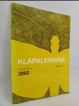 Klapalekiana 2002 No. 3-4 - náhled