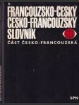 Francouzsko-český česko-francouzský slovník část česko- francouzská - náhled