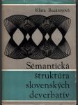 Sémantická štruktúra slovenských deverbatív - náhled