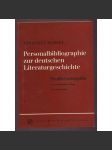 Personalbibliographie zur deutschen Literaturgeschichte. Studienausgabe. Neubearbeitung und Fortführung vo 1966 bis auf den jüngsten Stand. 2., neubearbeitete und ergänzte Auflage	[bibliografie, literární dějiny, němčina] - náhled