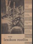 Malý lexikon rostlin: Hrnkové rostliny, letničky, dvouletky, řezané květiny a zeleň, kaktusy, sukulenty - náhled