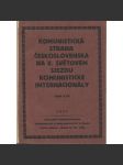 Komunistická strana Československa na V. světovém sjezdu Komunistické internacionály (komunistická literatura, levicová literatura) - náhled