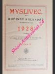 Myslivec - rodinný kalendář na přestupný rok 1928 - ročník x - náhled